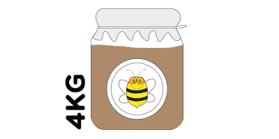 Kleiner Bienenstock<br>4kg Gebirgshonig 