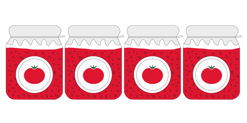4x Mermelada de tomate<br>(420g)